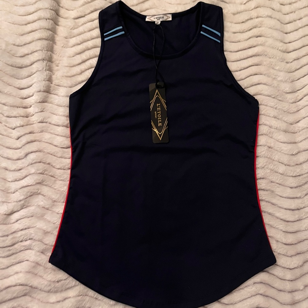 L’Etoile Sport Performance Tank Size XS Navy Pickleball/Tennis Women’s NWT